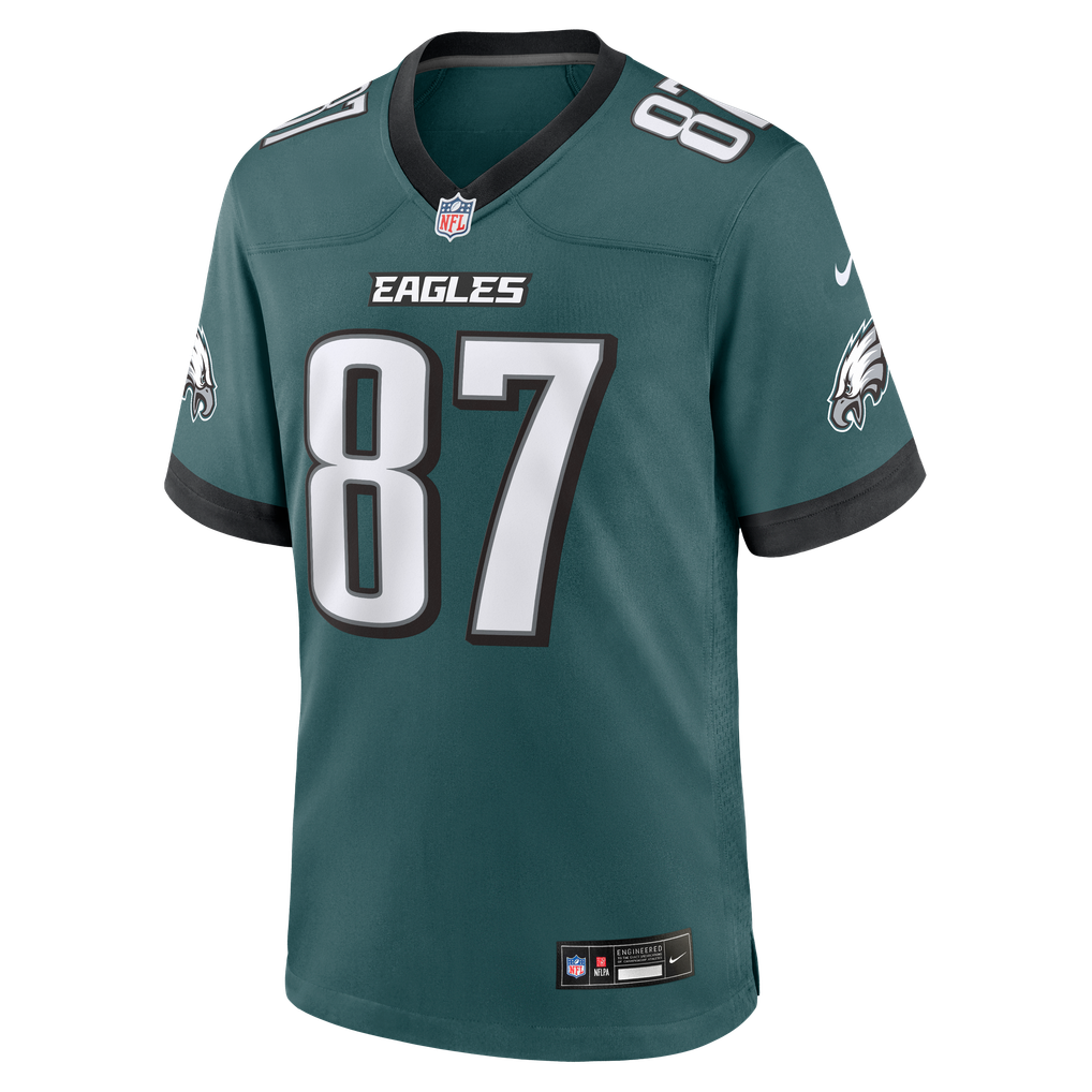 Men's Philadelphia Eagles Eli Stowers Nike Midnight Green Team Game Jersey - Image 3