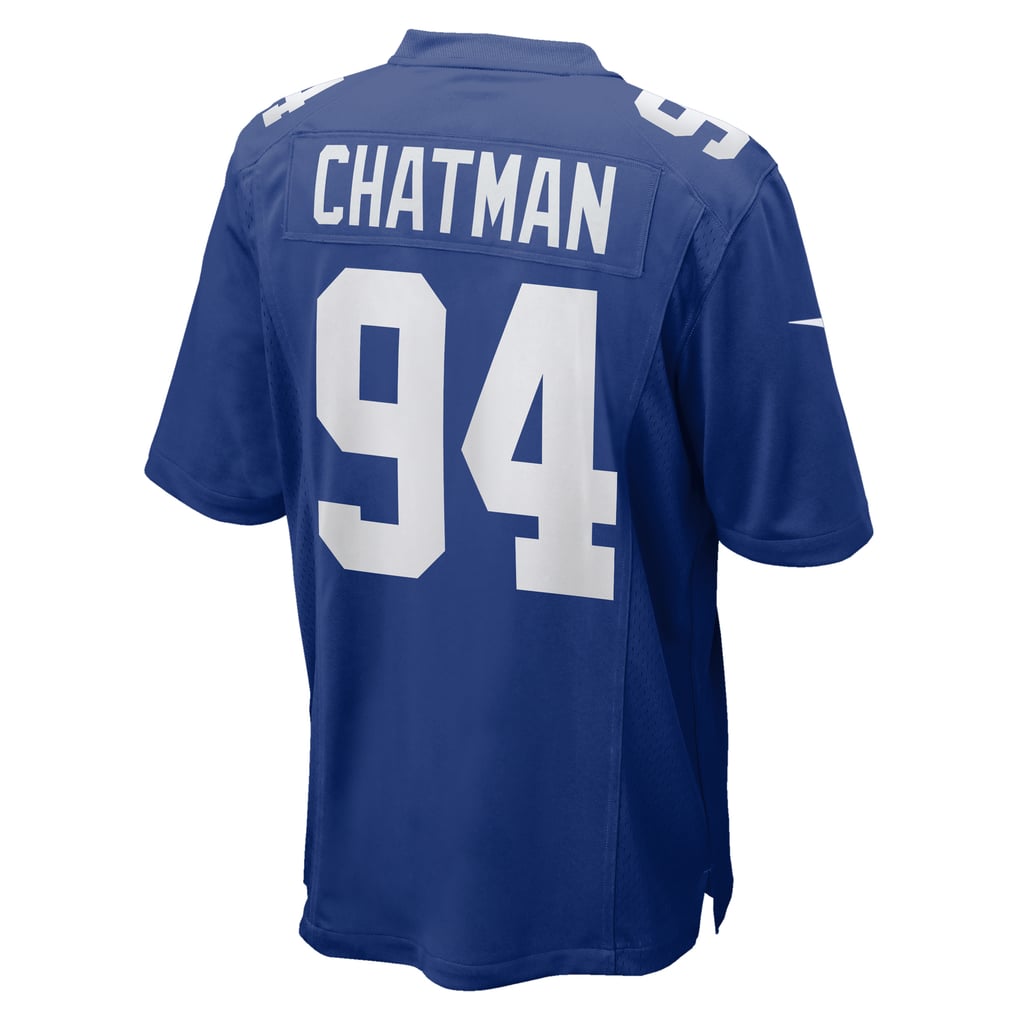 Men's New York Giants Elijah Chatman Nike  Royal Team Game Jersey - Image 4