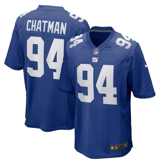 Men's New York Giants Elijah Chatman Nike  Royal Team Game Jersey - Image 1