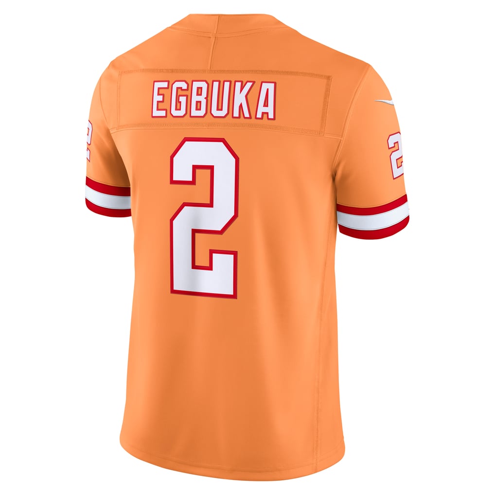 Men's Tampa Bay Buccaneers Emeka Egbuka Nike Creamsicle Alternate Vapor F.U.S.E. Stitched Limited Jersey - Image 4