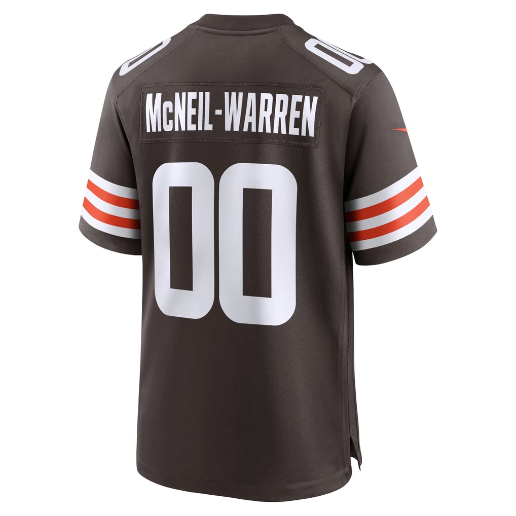 Men's Cleveland Browns Emmanuel McNeil-Warren Nike Brown Game Jersey - Image 4