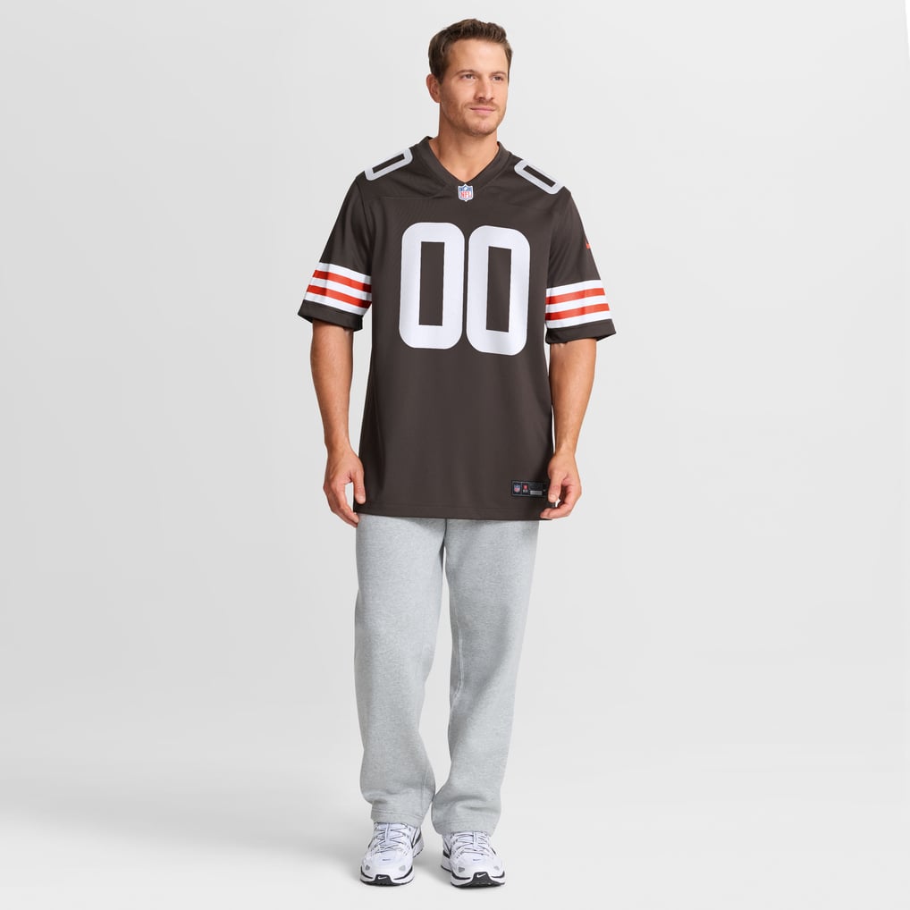 Men's Cleveland Browns Emmanuel McNeil-Warren Nike Brown Game Jersey - Image 5