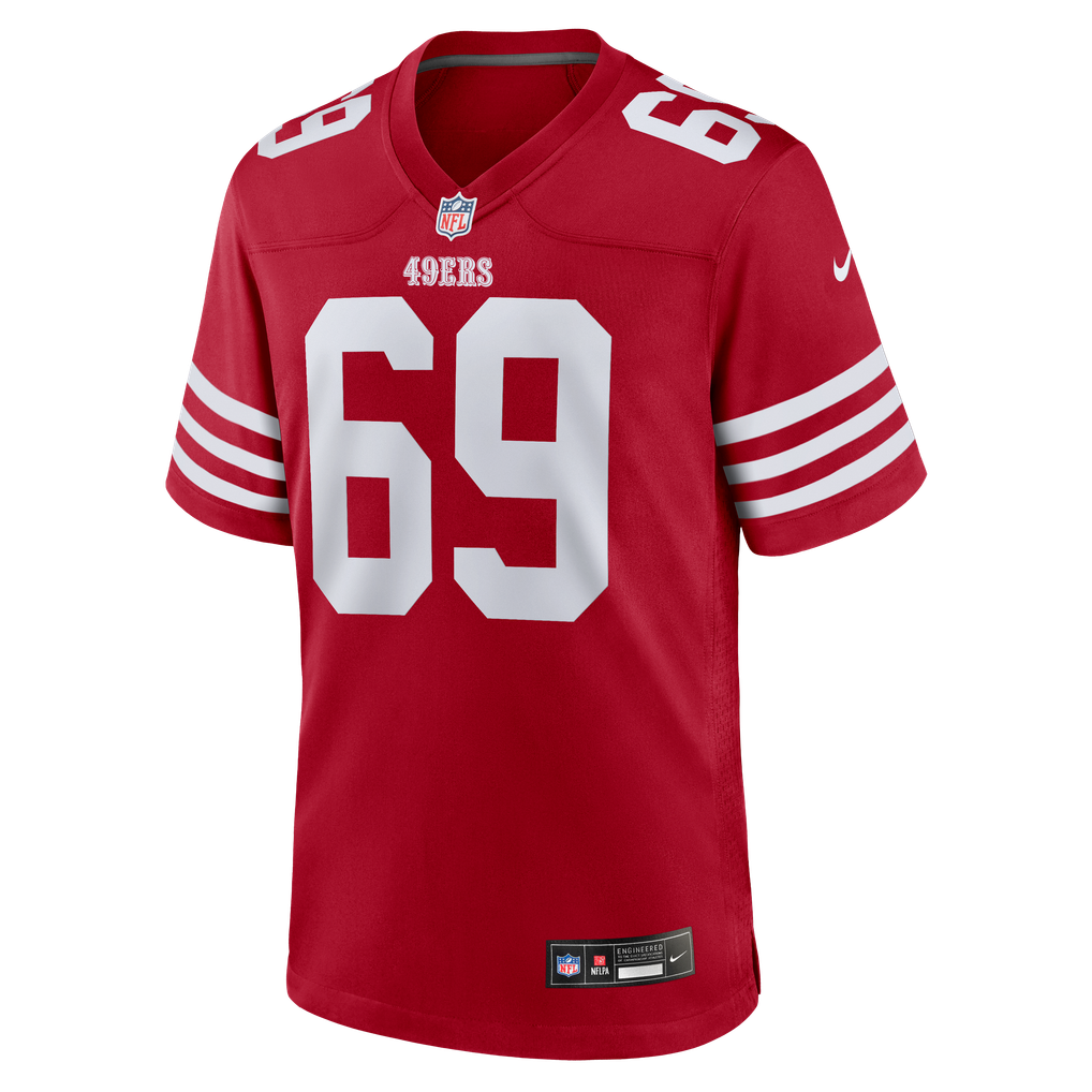 Men's San Francisco 49ers Enrique Cruz Jr. Nike Scarlet Team Game Jersey - Image 5