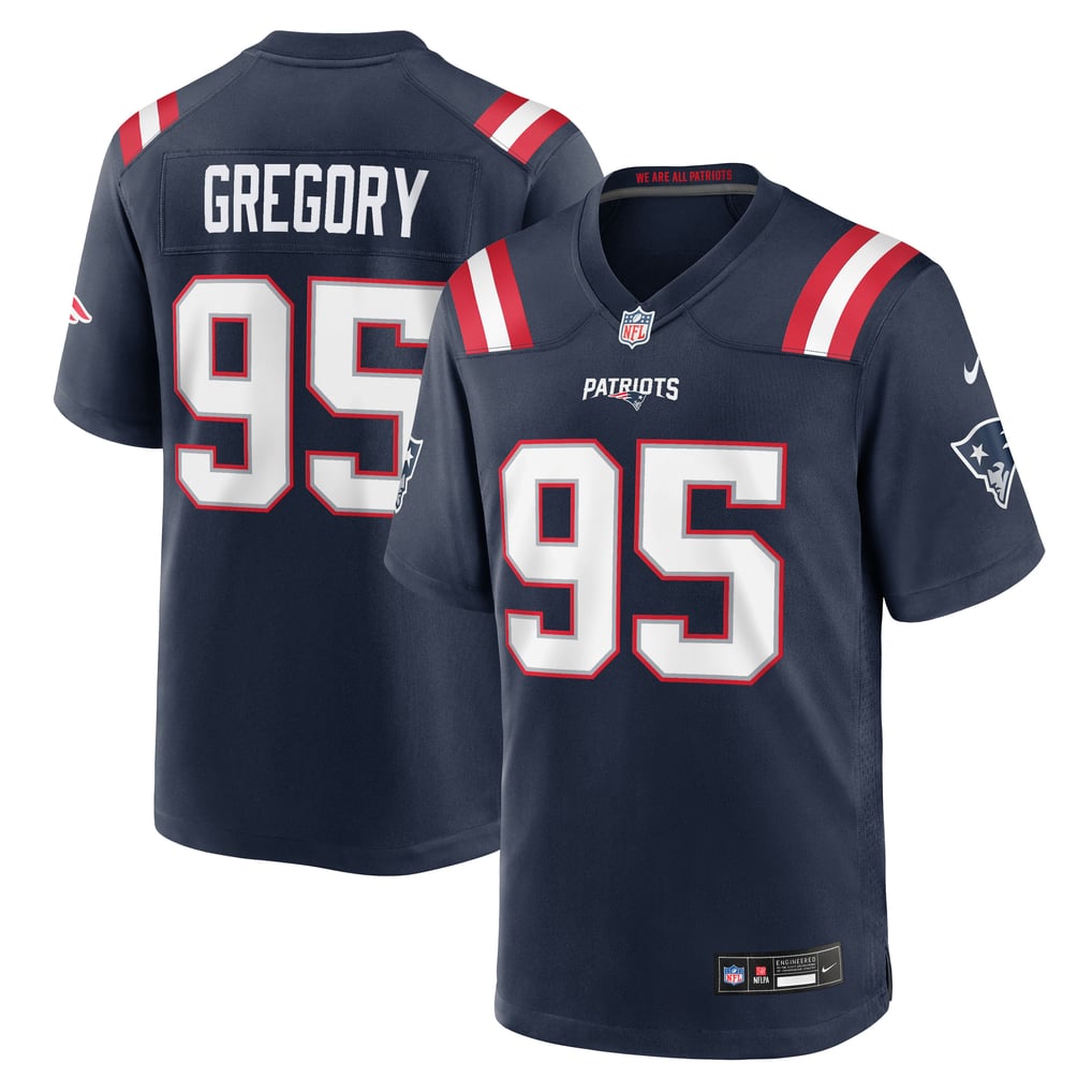 Men's New England Patriots Eric Gregory Nike Navy Team Game Jersey - Image 2