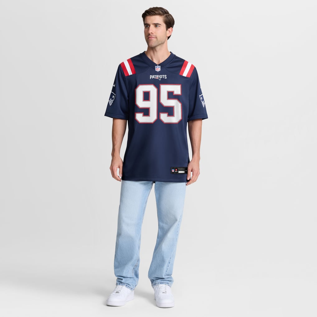 Men's New England Patriots Eric Gregory Nike Navy Team Game Jersey - Image 3
