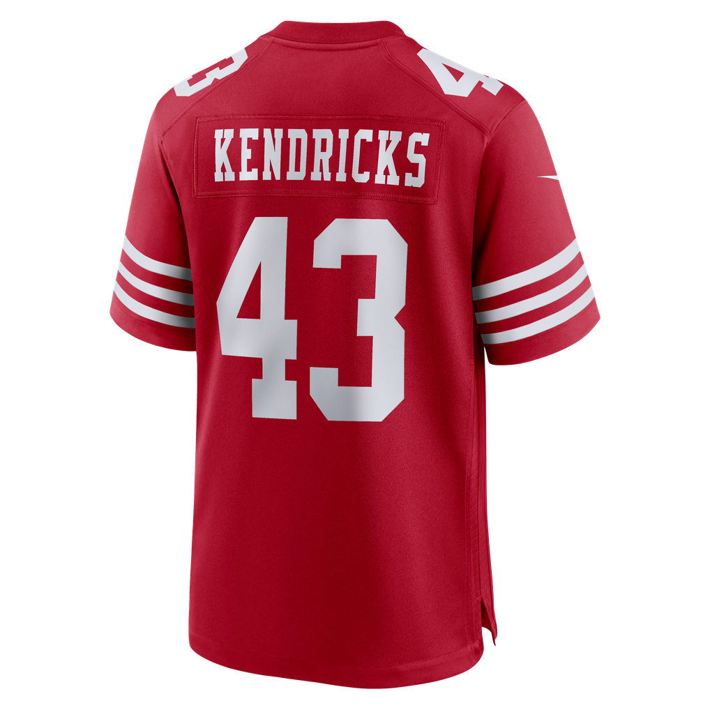 Men's San Francisco 49ers Eric Kendricks Nike  Scarlet Team Game Jersey - Image 4