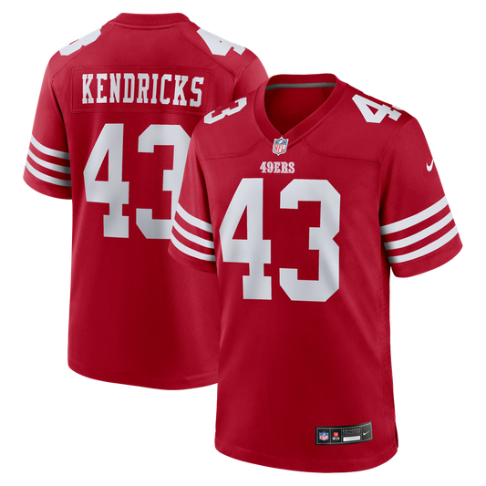 Men's San Francisco 49ers Eric Kendricks Nike  Scarlet Team Game Jersey - Image 1