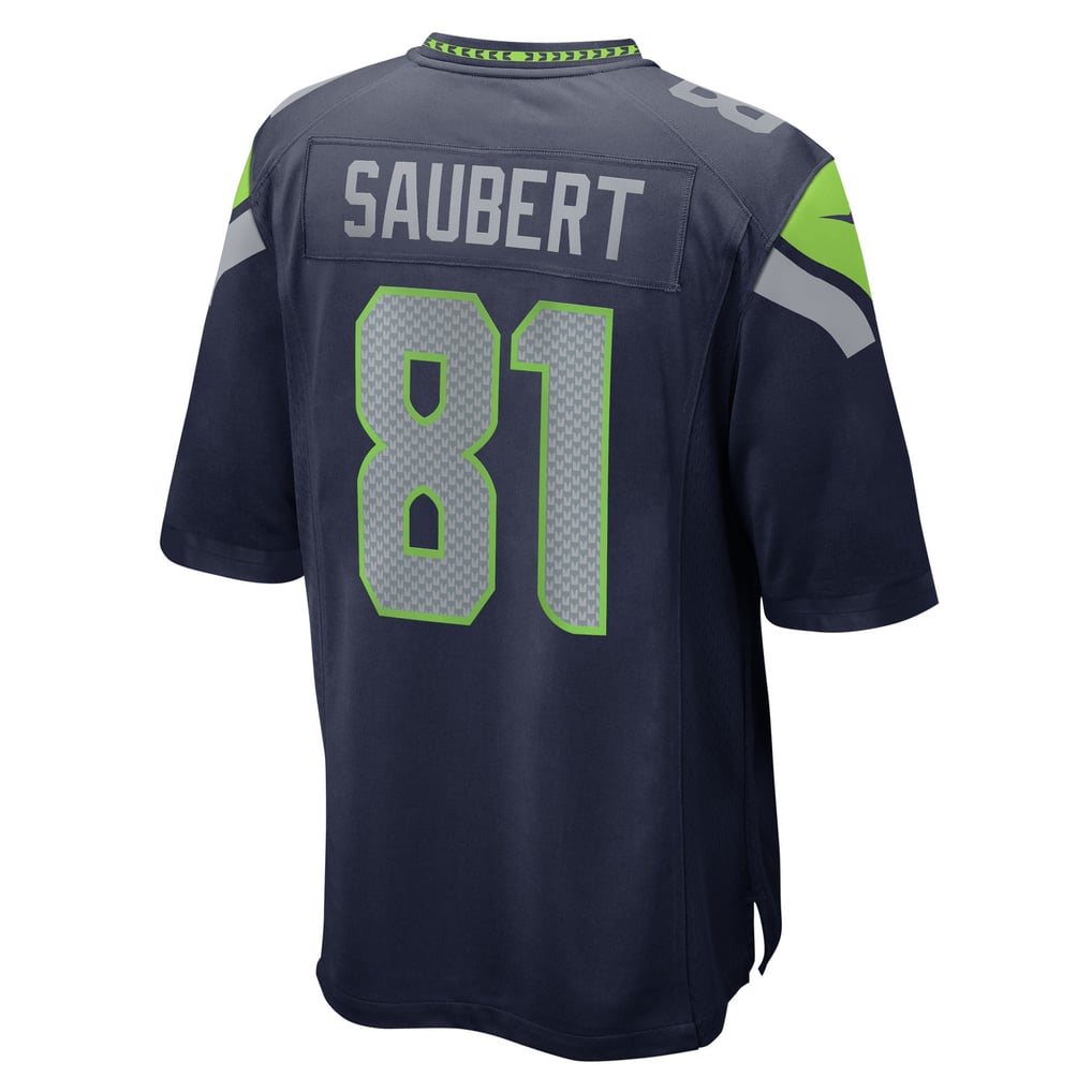 Men's Seattle Seahawks Eric Saubert Nike  College Navy Team Game Jersey - Image 4
