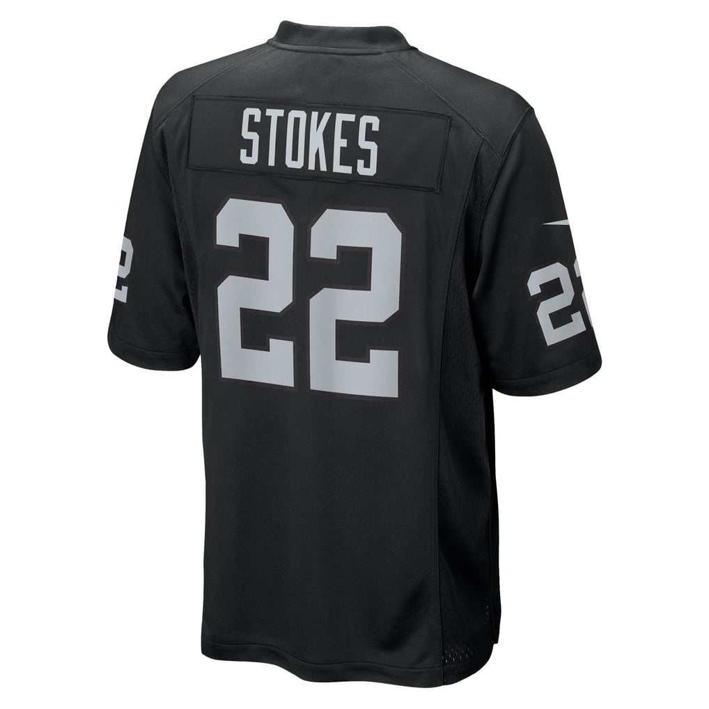 Men's Las Vegas Raiders Eric Stokes Nike  Black Team Game Jersey - Image 4