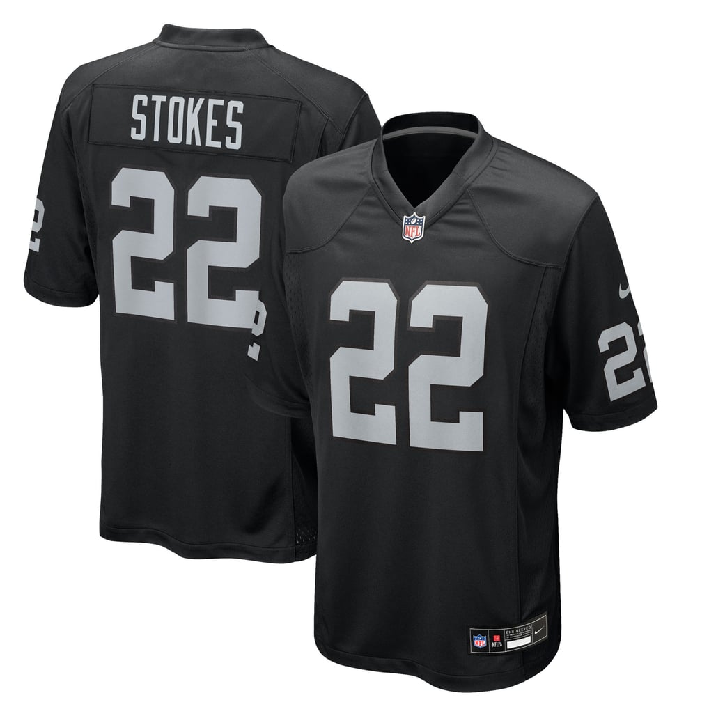 Men's Las Vegas Raiders Eric Stokes Nike  Black Team Game Jersey - Image 1