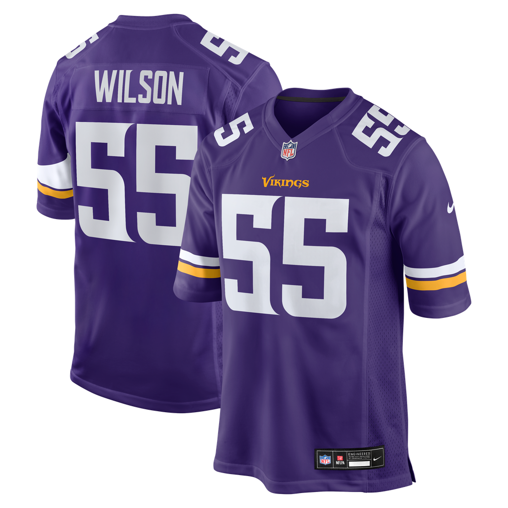 Men's Minnesota Vikings Eric Wilson Nike  Purple Team Game Jersey - Image 1