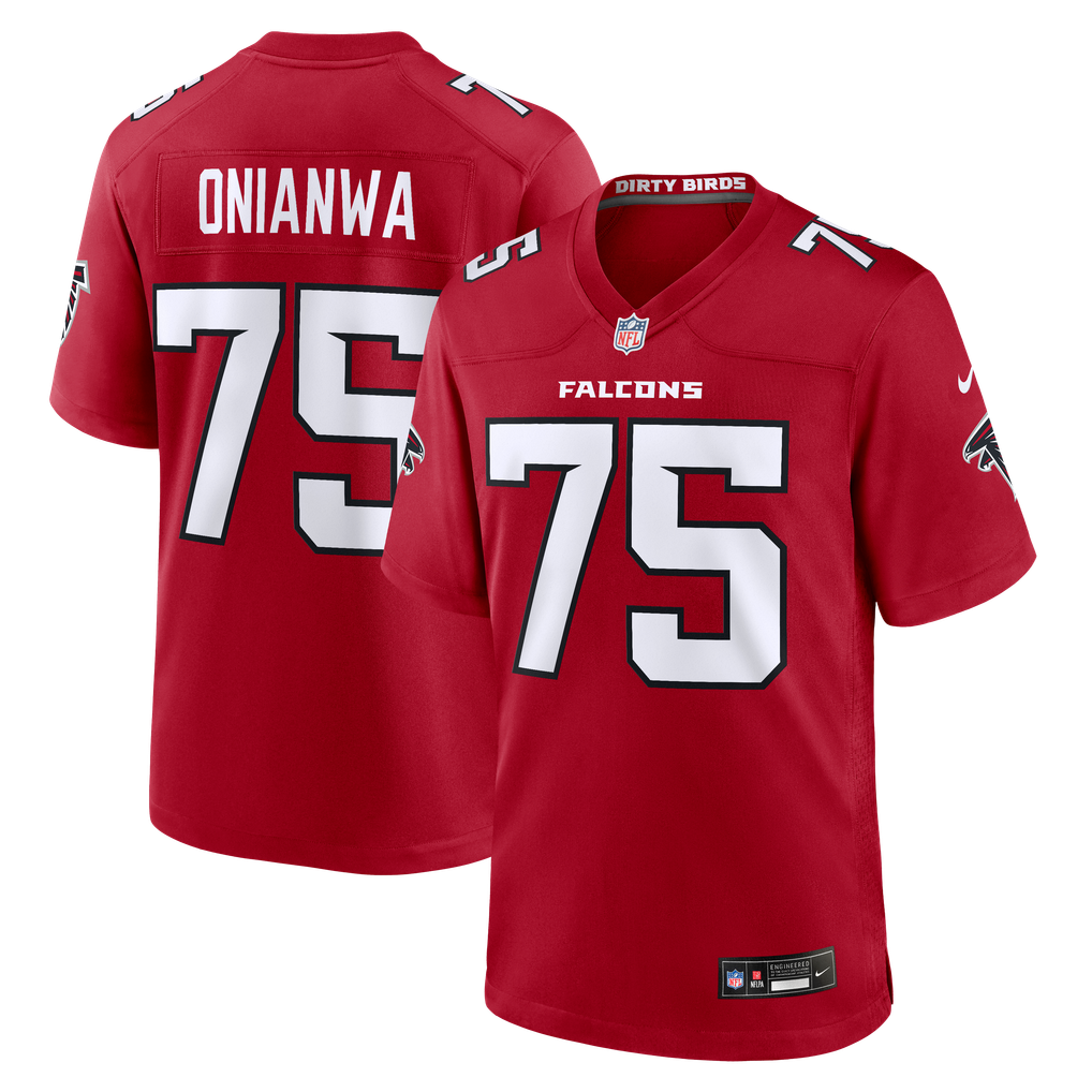 Men's Atlanta Falcons Ethan Onianwa Nike Red Team Game Jersey