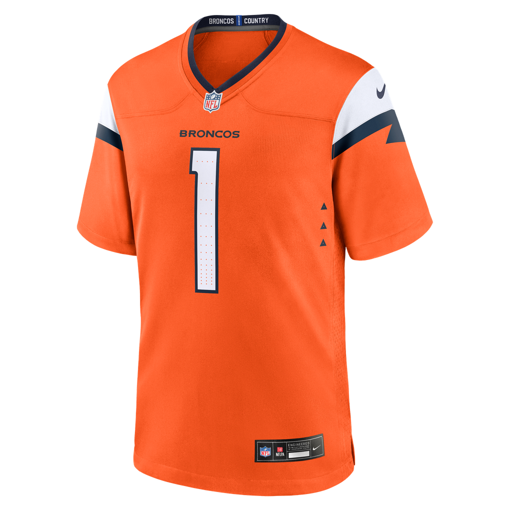 Men's Denver Broncos Evan Engram Nike  Orange Team Game Jersey - Image 3