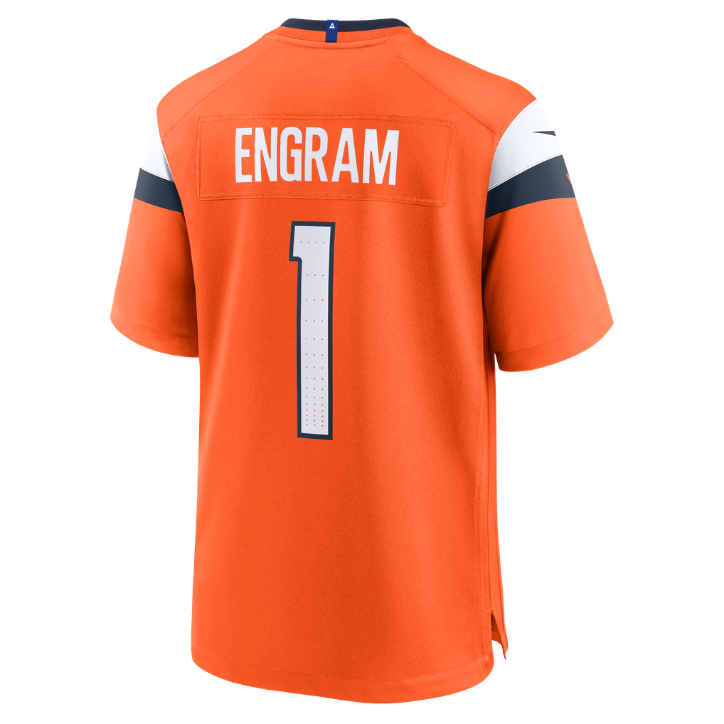 Men's Denver Broncos Evan Engram Nike  Orange Team Game Jersey - Image 4