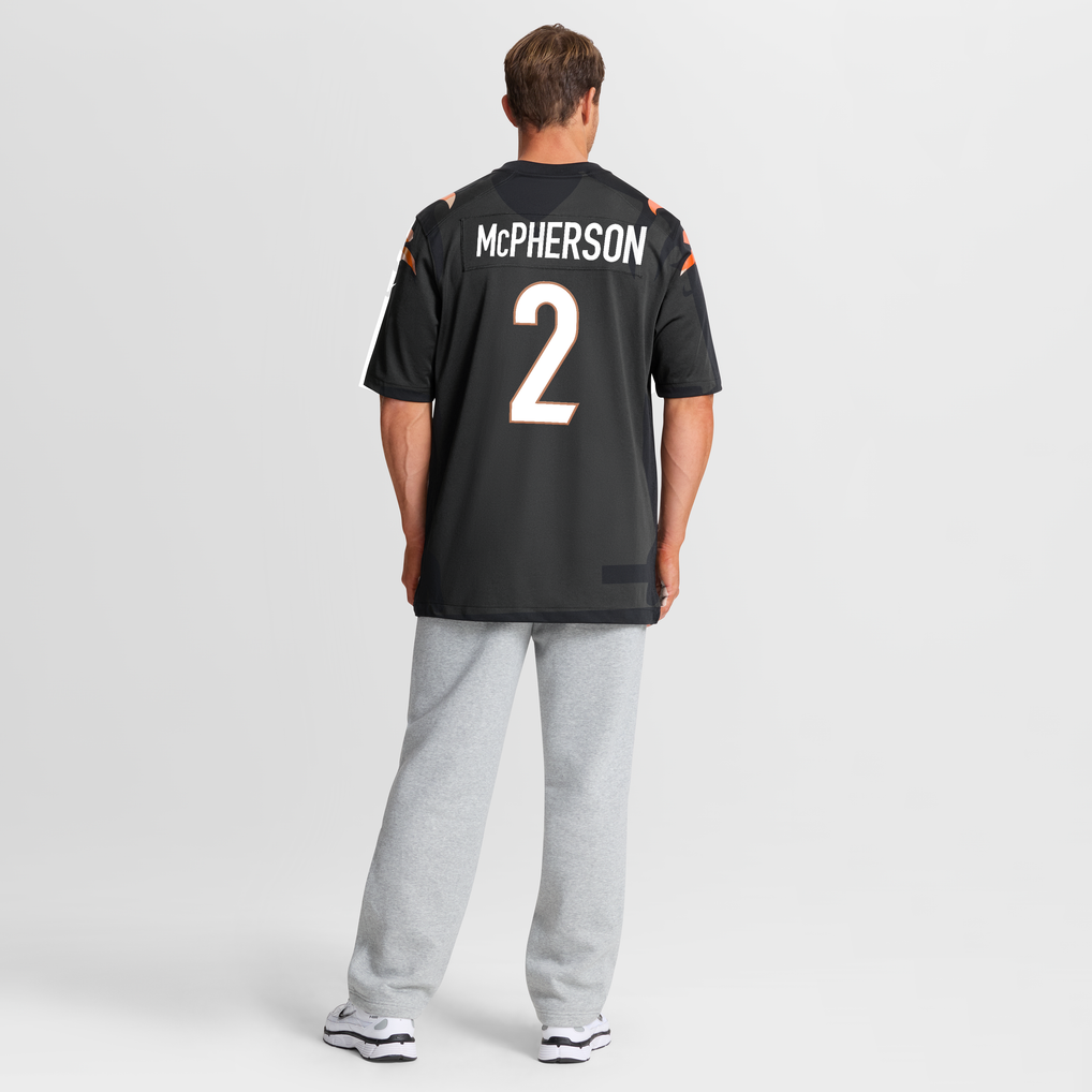 Men's Cincinnati Bengals Evan McPherson Nike Black Game Jersey - Image 9
