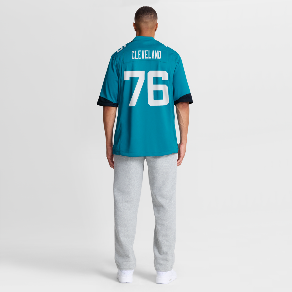 Men's Jacksonville Jaguars Ezra Cleveland Nike  Teal  Game Jersey - Image 9