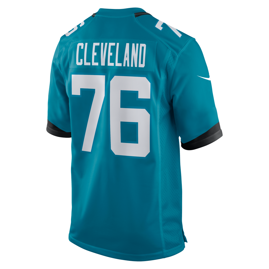 Men's Jacksonville Jaguars Ezra Cleveland Nike  Teal  Game Jersey - Image 4