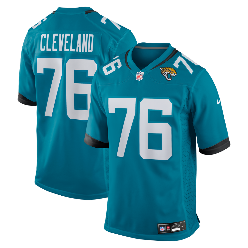 Men's Jacksonville Jaguars Ezra Cleveland Nike  Teal  Game Jersey - Image 1