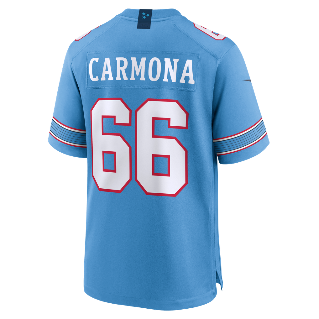 Men's Tennessee Titans Fernando Carmona Nike Light Blue Team Game Jersey - Image 4