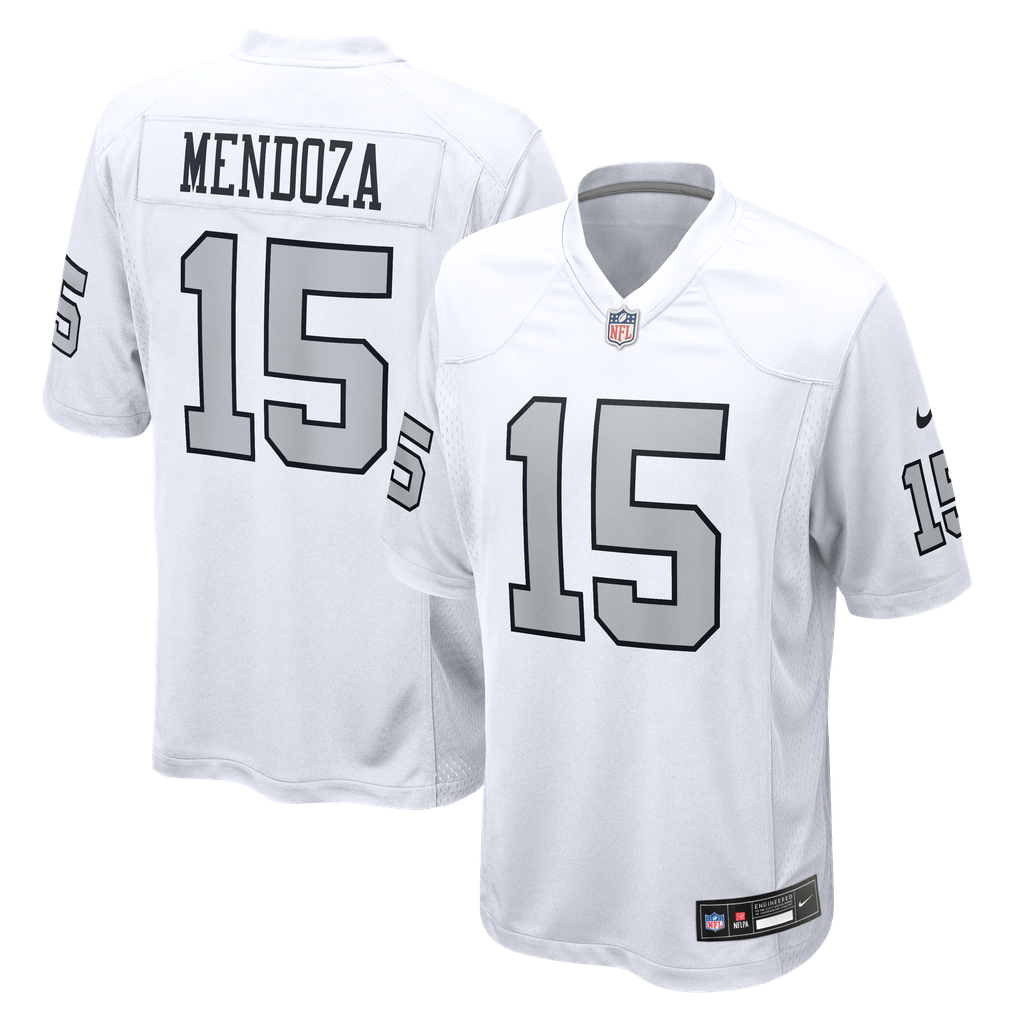 Men's Las Vegas Raiders Fernando Mendoza Nike White Alternate Game Player Jersey - Image 2