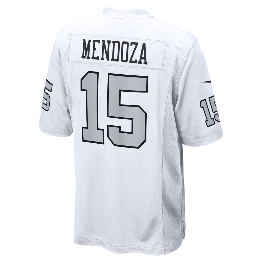 Men's Las Vegas Raiders Fernando Mendoza Nike White Alternate Game Player Jersey - Image 4