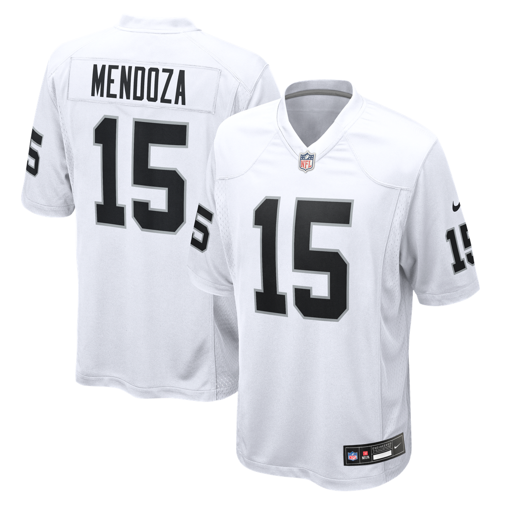 Men's Las Vegas Raiders Fernando Mendoza Nike White Game Player Jersey - Image 2