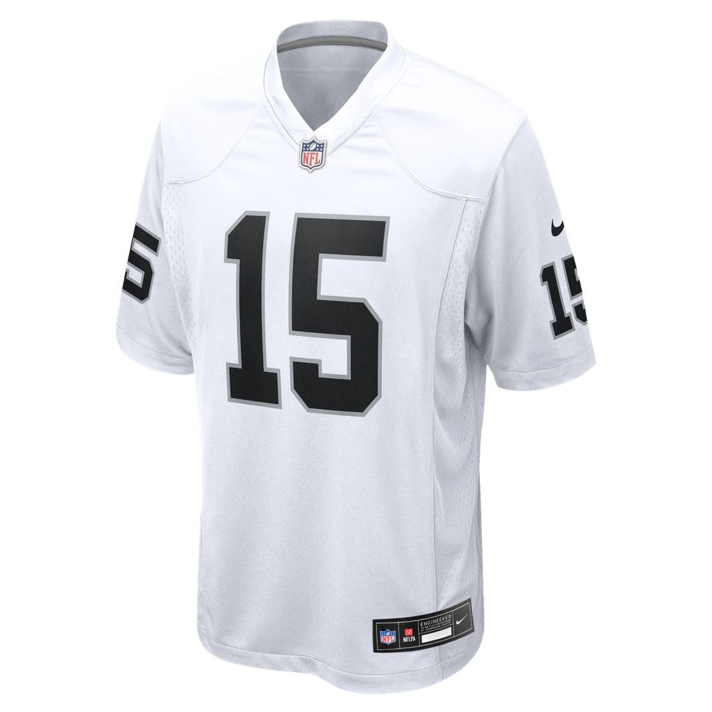 Men's Las Vegas Raiders Fernando Mendoza Nike White Game Player Jersey - Image 3