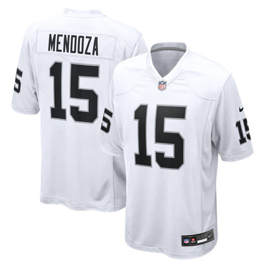 Men's Las Vegas Raiders Fernando Mendoza Nike White Game Player Jersey - Image 1