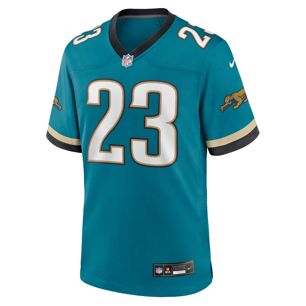 Men's Jacksonville Jaguars Foye Oluokun Nike Teal Prowler Throwback Player Game Jersey - Image 3