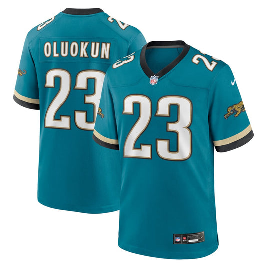 Men's Jacksonville Jaguars Foye Oluokun Nike Teal Prowler Throwback Player Game Jersey - Image 1