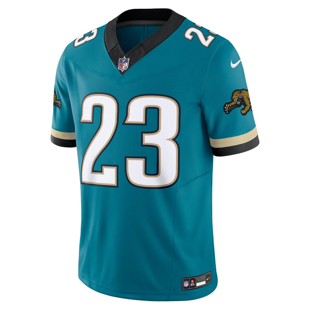 Men's Jacksonville Jaguars Foye Oluokun Nike Teal Prowler Throwback Vapor F.U.S.E. Limited Jersey - Image 3