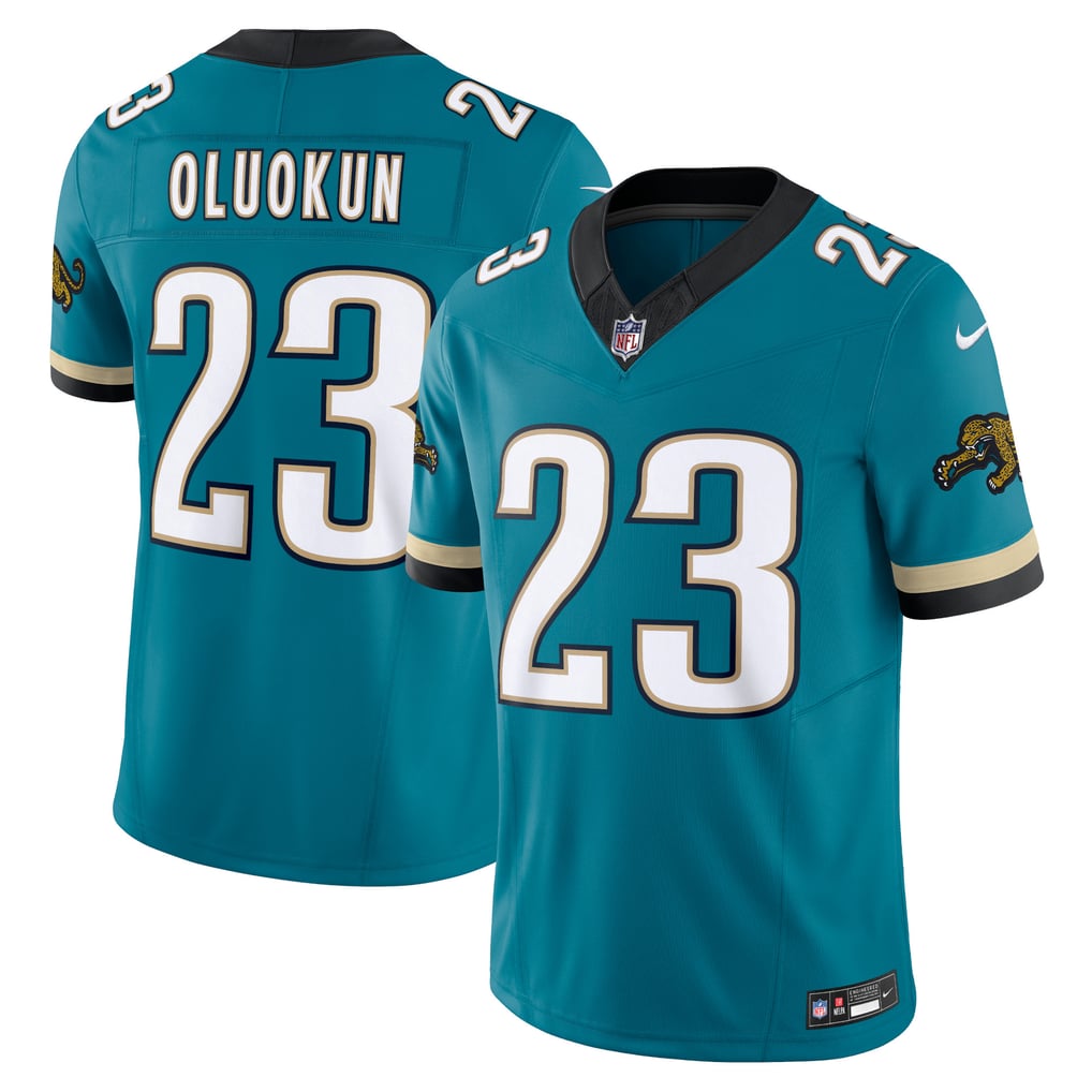Men's Jacksonville Jaguars Foye Oluokun Nike Teal Prowler Throwback Vapor F.U.S.E. Limited Jersey - Image 1