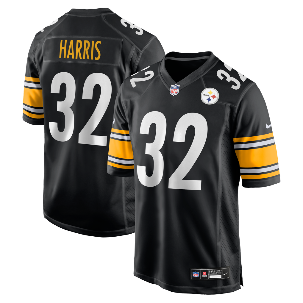 Men's Pittsburgh Steelers Franco Harris Nike Black Game Retired Player Jersey - Image 2
