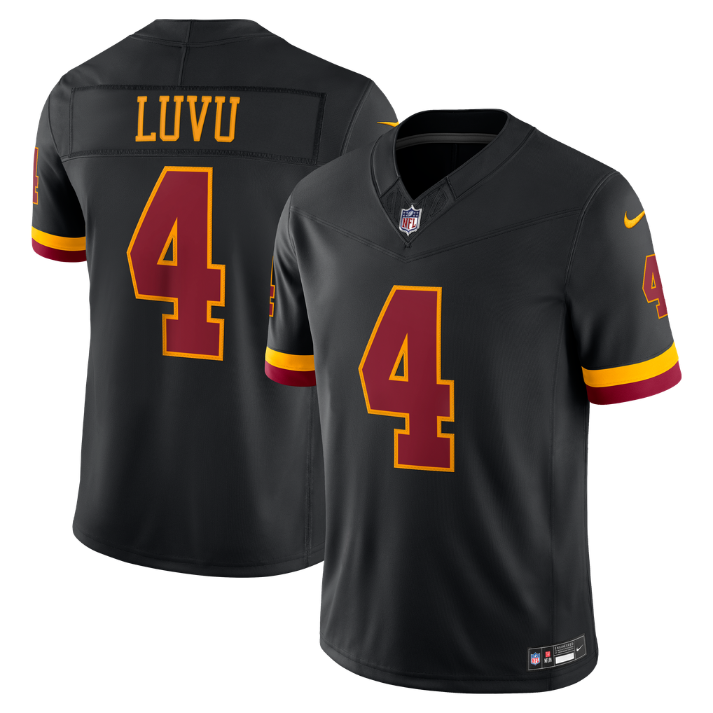 Men's Washington Commanders Frankie Luvu Nike Black Alternate Vapor F.U.S.E. Stitched Limited Jersey - Image 2