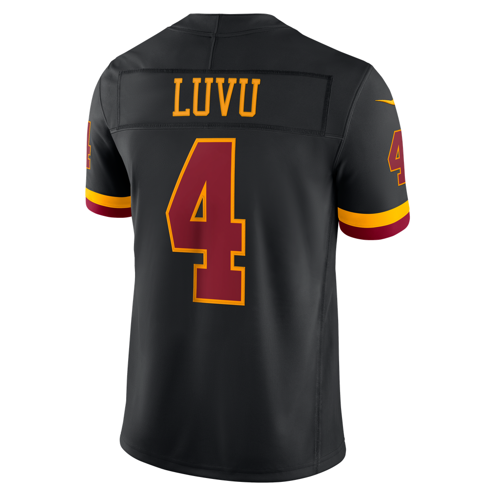 Men's Washington Commanders Frankie Luvu Nike Black Alternate Vapor F.U.S.E. Stitched Limited Jersey - Image 4