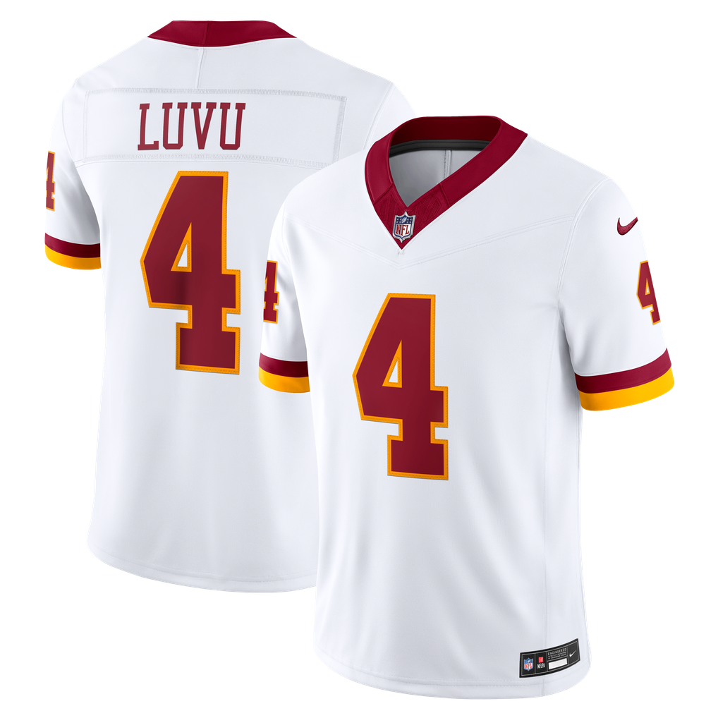 Men's Washington Commanders Frankie Luvu Nike White Vapor F.U.S.E. Stitched Limited Jersey - Image 2