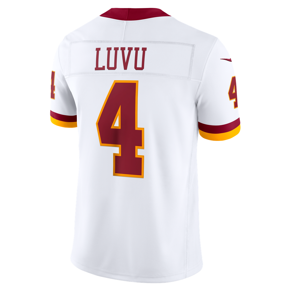 Men's Washington Commanders Frankie Luvu Nike White Vapor F.U.S.E. Stitched Limited Jersey - Image 4
