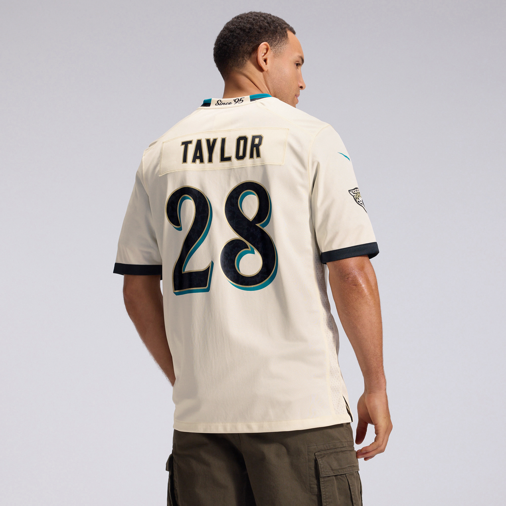 Men's Jacksonville Jaguars Fred Taylor Nike Natural 2026 Rivalries Collection Game Jersey - Image 4