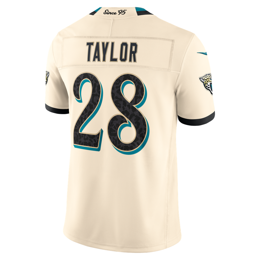 Men's Jacksonville Jaguars Fred Taylor Nike Natural 2026 Rivalries Collection Stitched Limited Jersey - Image 4