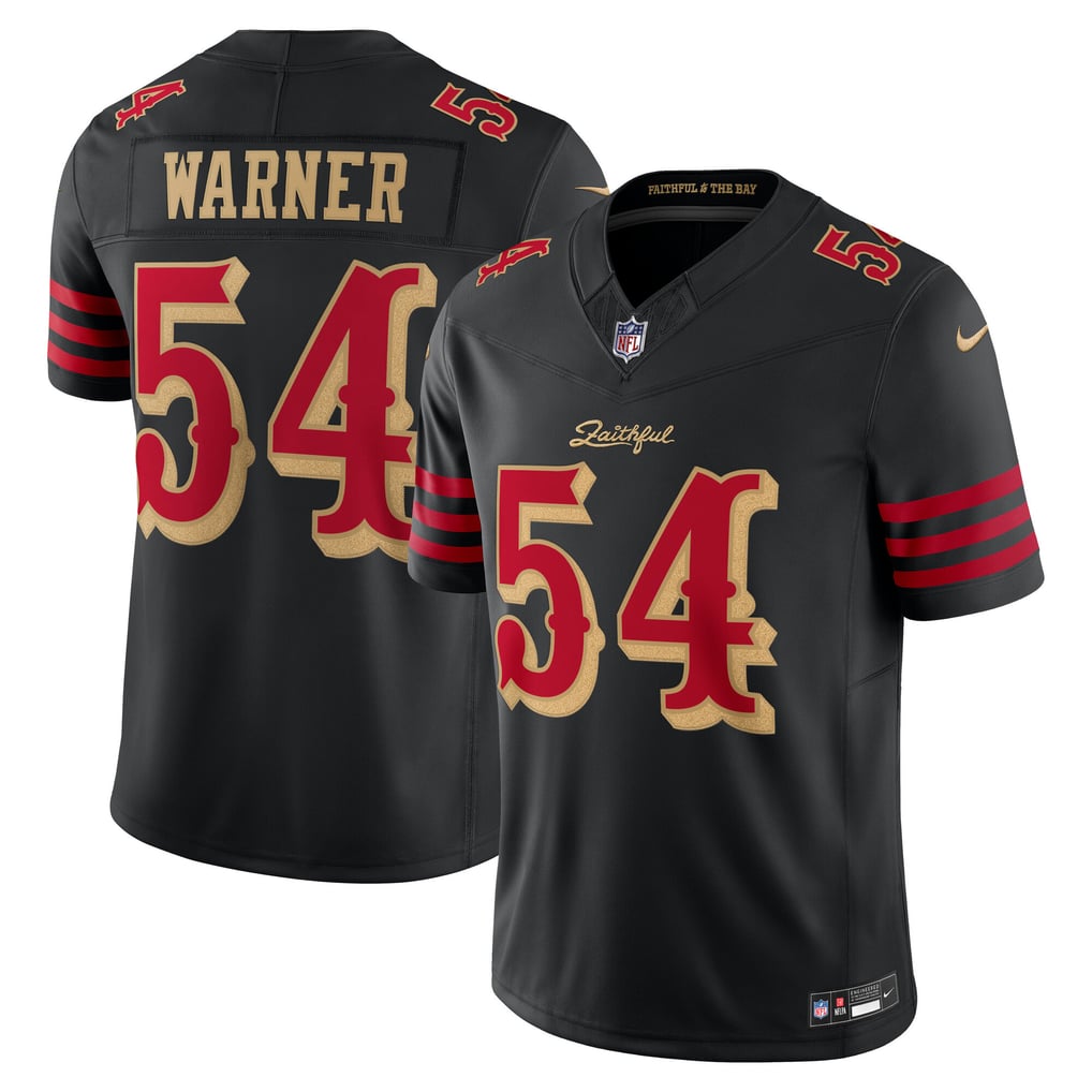 Men's San Francisco 49ers Fred Warner Nike Black Rivalries Collection Stitched Limited Jersey - Image 2
