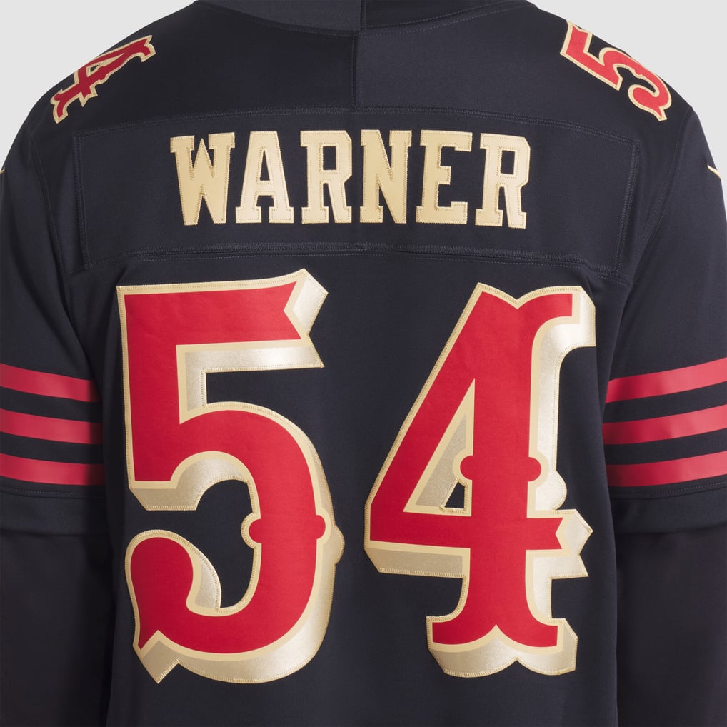 Men's San Francisco 49ers Fred Warner Nike Black Rivalries Collection Stitched Limited Jersey - Image 8