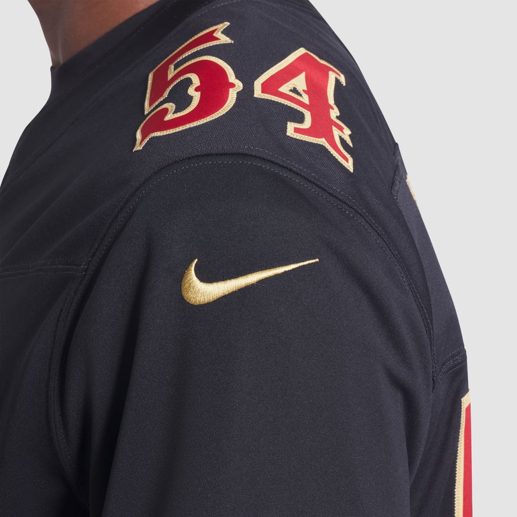 Men's San Francisco 49ers Fred Warner Nike Black Rivalries Collection Stitched Limited Jersey - Image 9