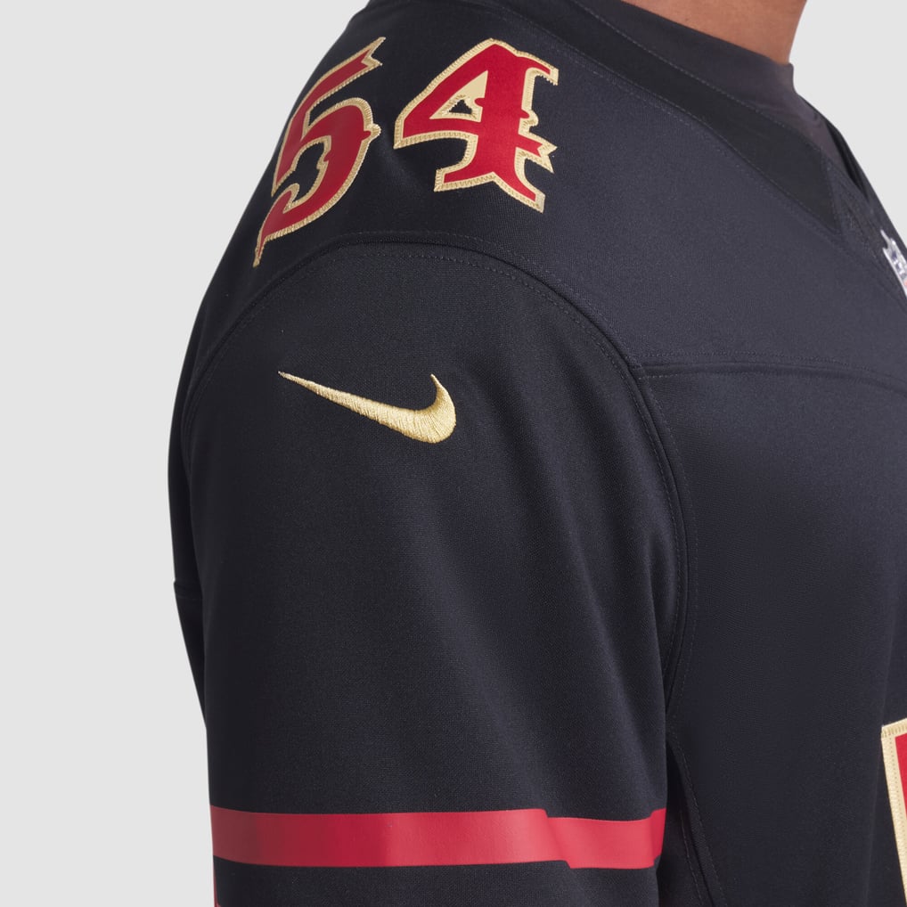 Men's San Francisco 49ers Fred Warner Nike Black Rivalries Collection Stitched Limited Jersey - Image 10