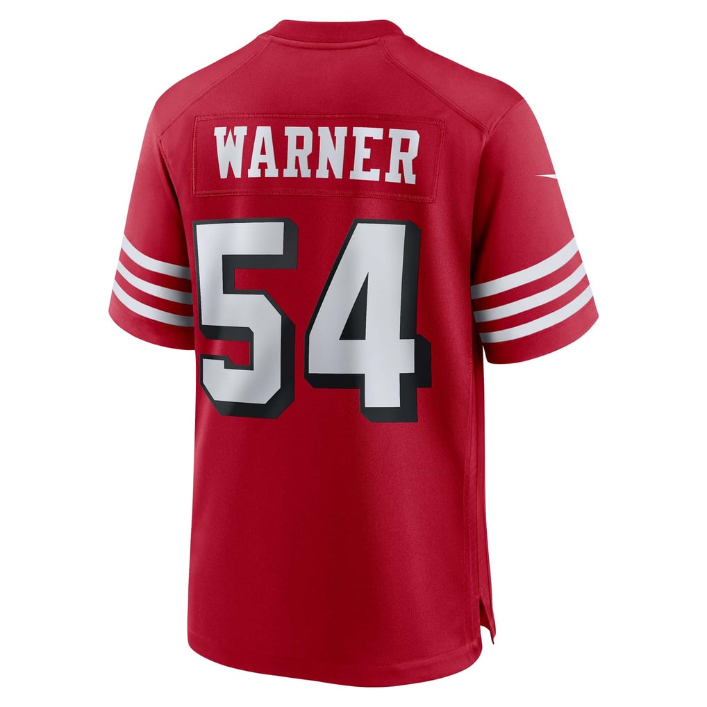 Men's San Francisco 49ers Fred Warner Nike Scarlet Alternate Game Jersey - Image 4