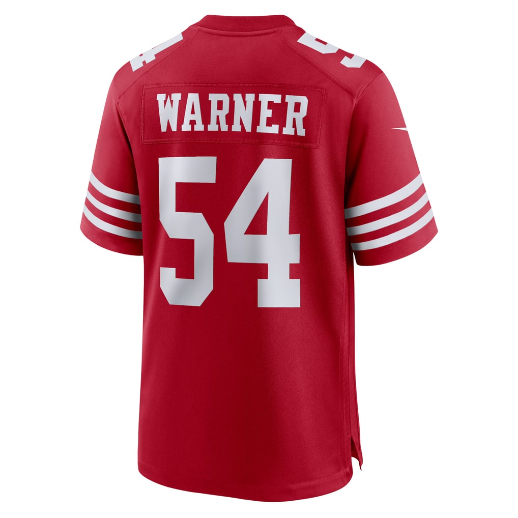 Men's San Francisco 49ers Fred Warner Nike Scarlet Player Game Jersey - Image 4