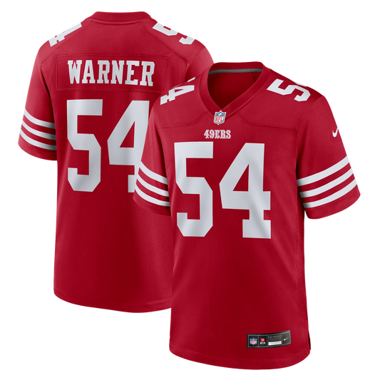 Men's San Francisco 49ers Fred Warner Nike Scarlet Player Game Jersey - Image 1
