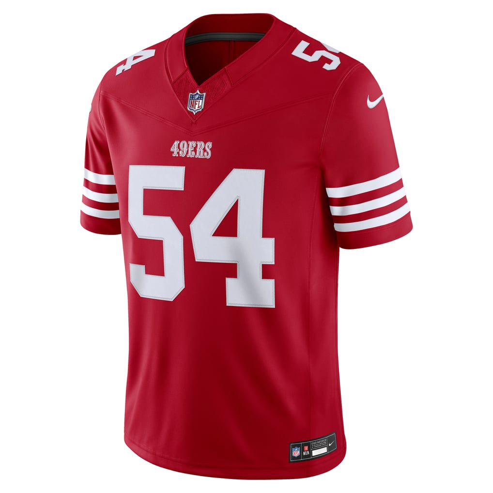 Men's San Francisco 49ers Fred Warner Nike Scarlet Team Vapor F.U.S.E. Stitched Limited Jersey - Image 3