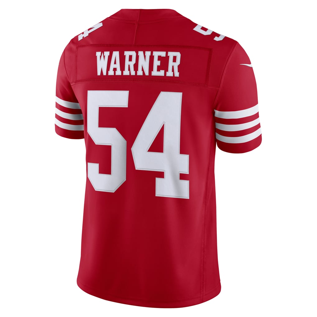 Men's San Francisco 49ers Fred Warner Nike Scarlet Team Vapor F.U.S.E. Stitched Limited Jersey - Image 4