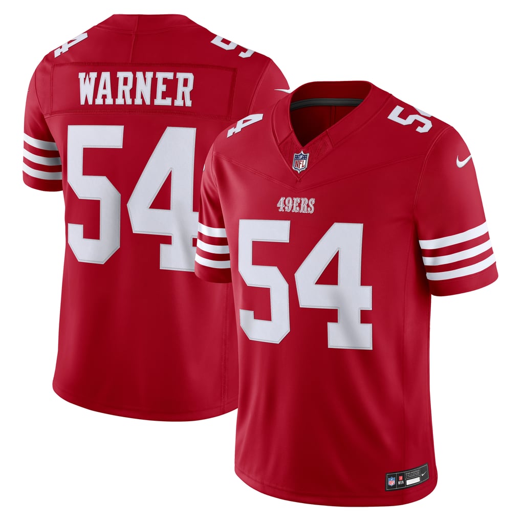Men's San Francisco 49ers Fred Warner Nike Scarlet Team Vapor F.U.S.E. Stitched Limited Jersey - Image 1