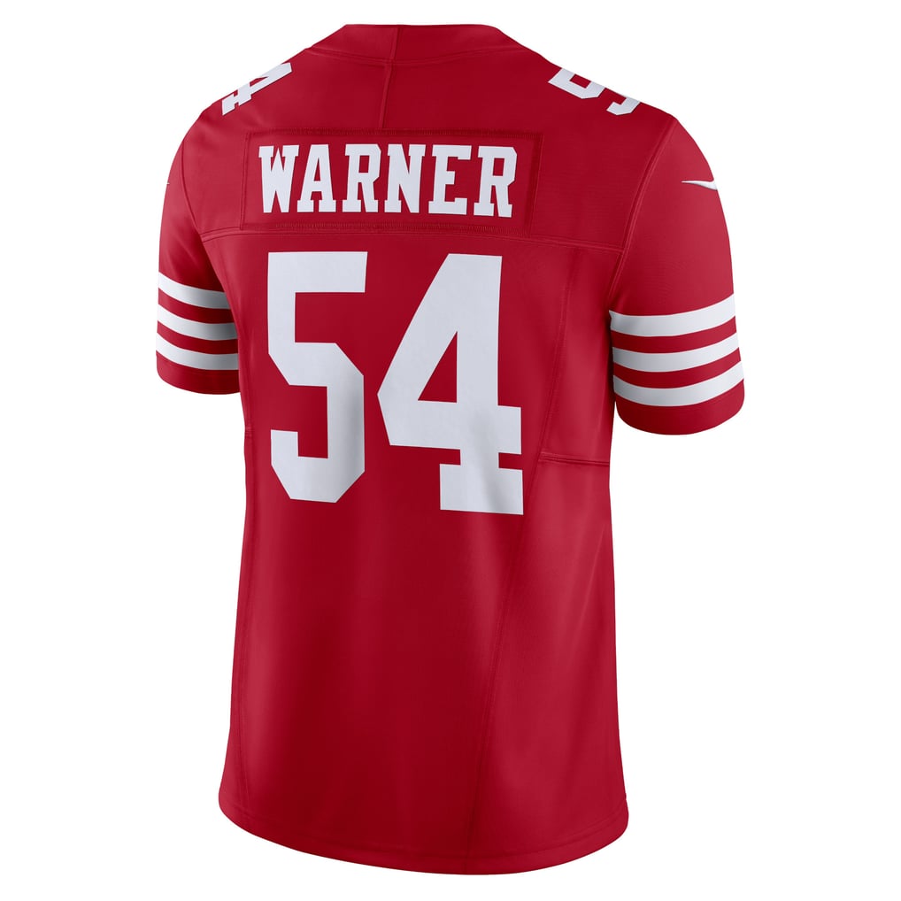 Men's San Francisco 49ers Fred Warner Nike Scarlet Vapor F.U.S.E. Limited Jersey - Image 4